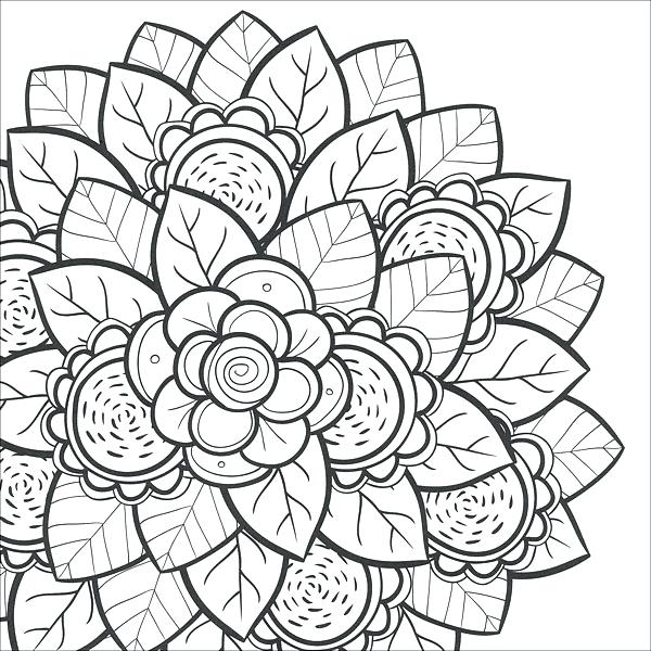 600x600 Luxury Printable Coloring Pages For Teens For Free Flower Coloring