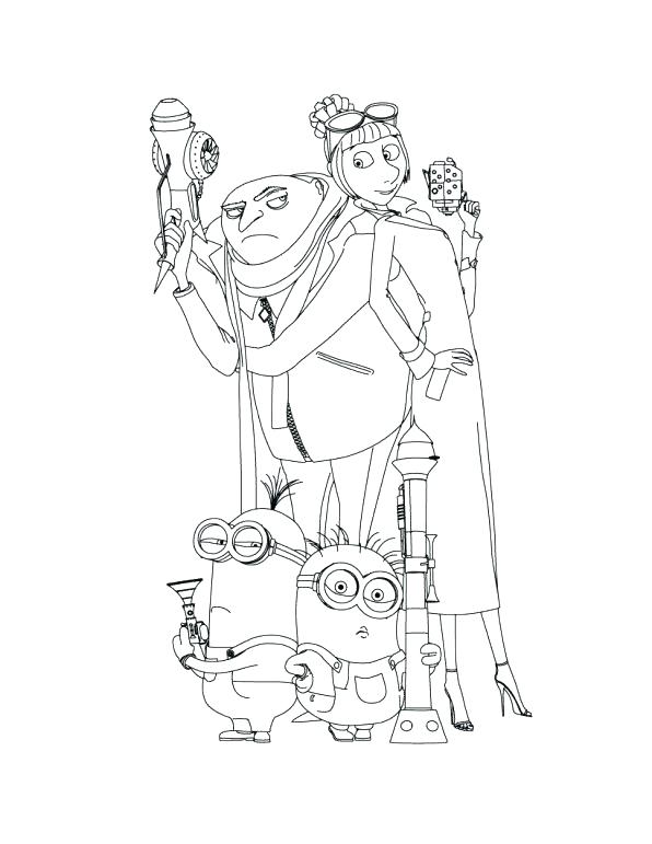 596x771 Minion Coloring Page Despicable Me 2 Evil Minion Coloring Pages