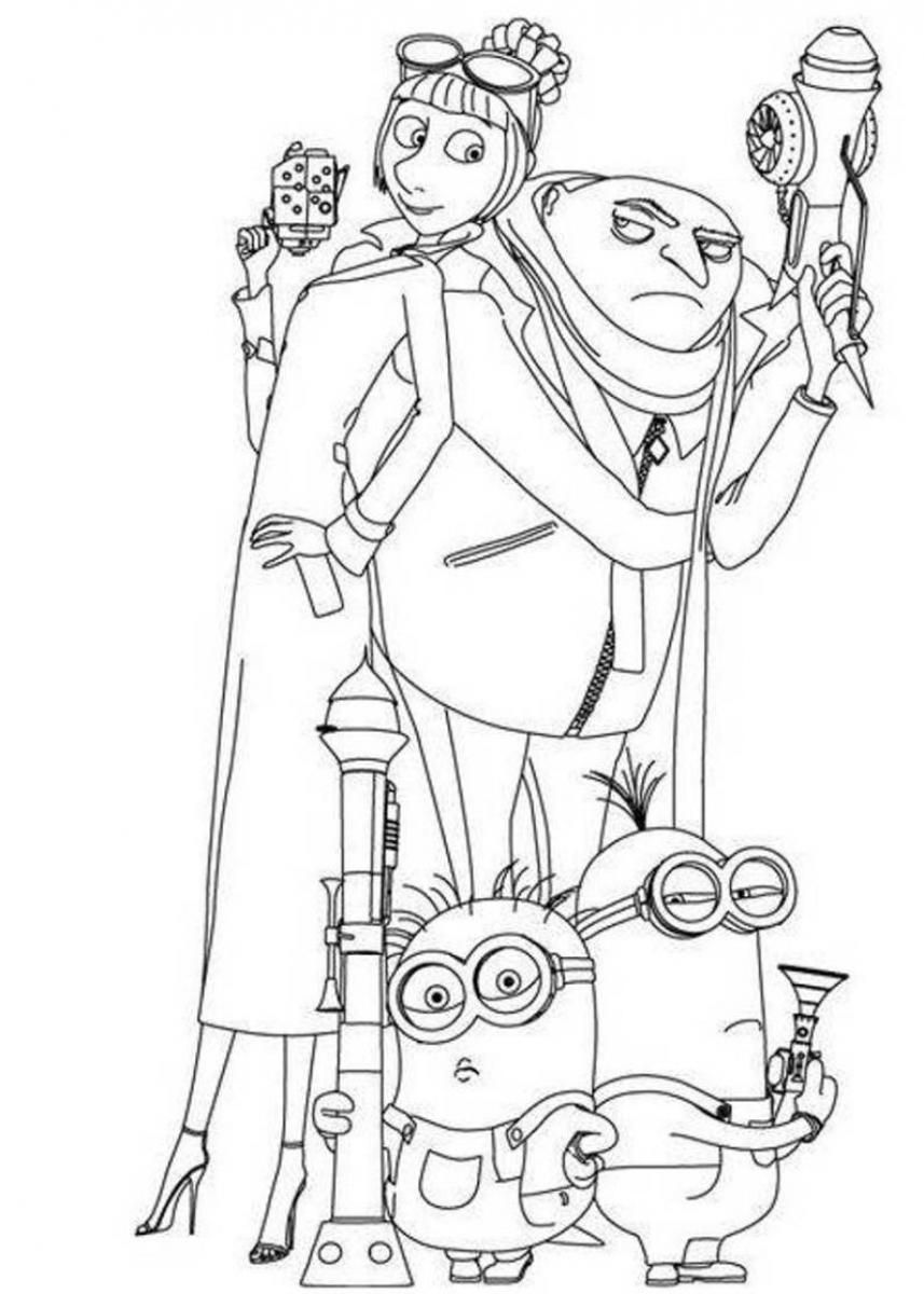 857x1200 Despicable Me 3 Minion Coloring Pages Printable With 2