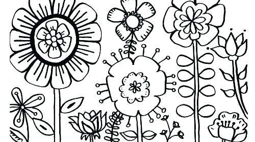 500x280 Coloring Pages Of Flowers And Butterflies Printable Coloring Pages