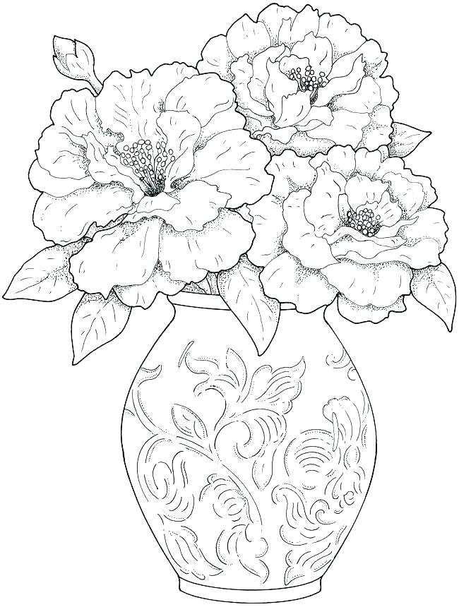 650x860 Cartoon Flower Colouring Pages Coloring Of Flowers Book Adult 2