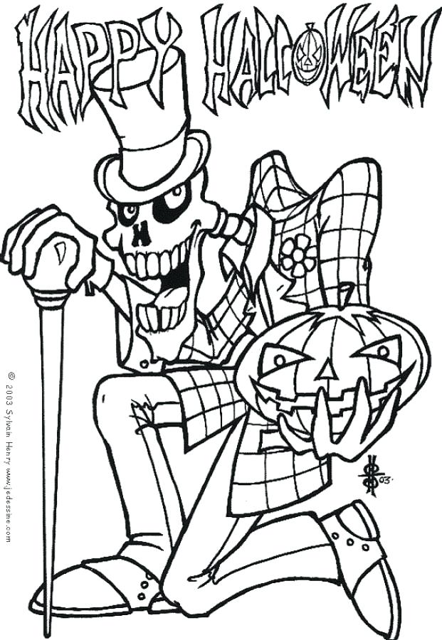621x900 Coloring Halloween Pages Cliptext.co