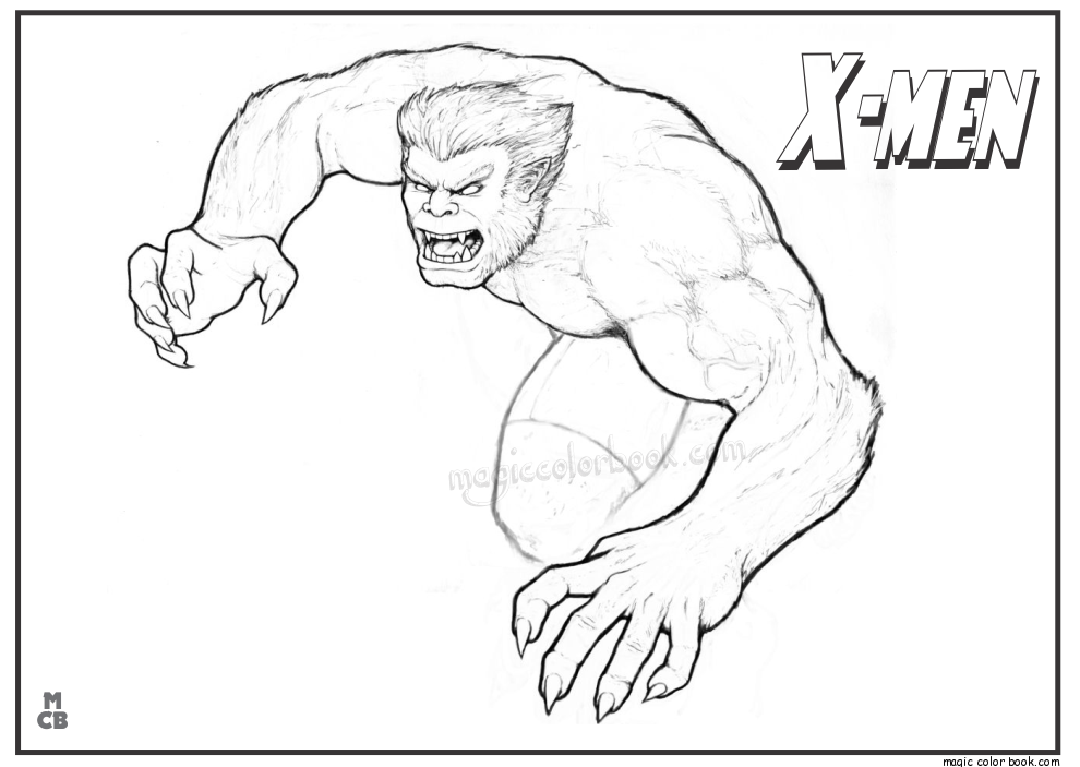 990x703 X Men Free Printable Coloring Pages 12