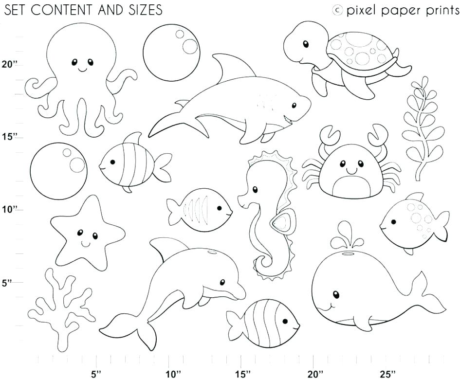 945x779 Sea Animals Coloring Pages Icontent