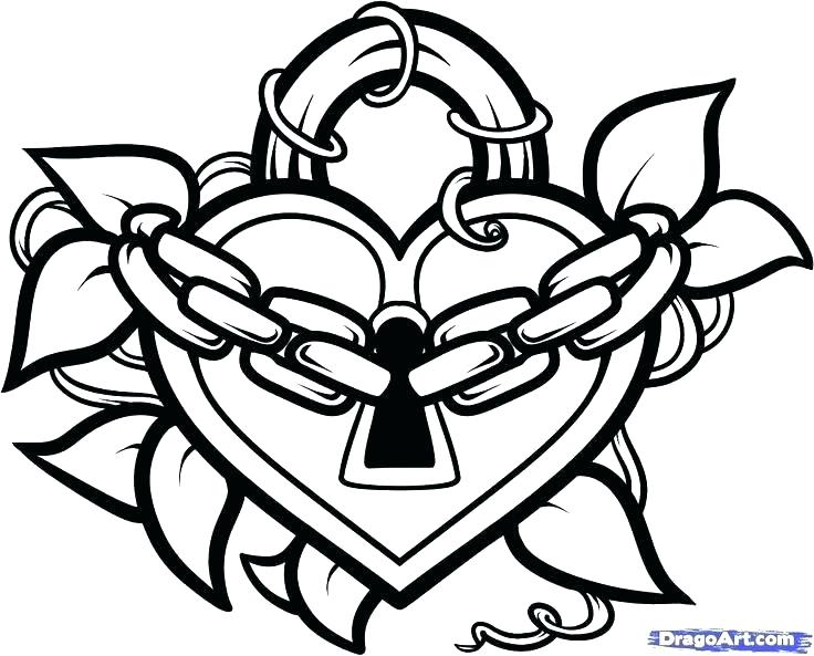 736x593 Heart And Rose Coloring Pages Coloring Pages Hearts And Roses