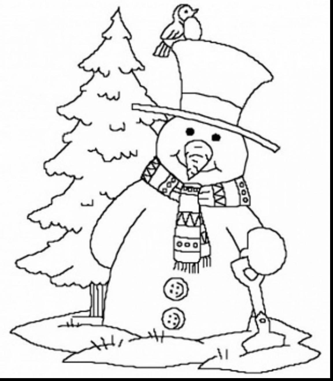 1153x1320 Wonderful Looking Free Printable Winter Coloring Pages Snowman