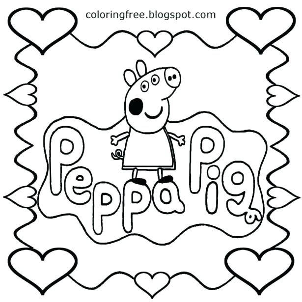 615x615 Coloring Book Peppa Pig Pig Coloring Pages To Print Pig Coloring