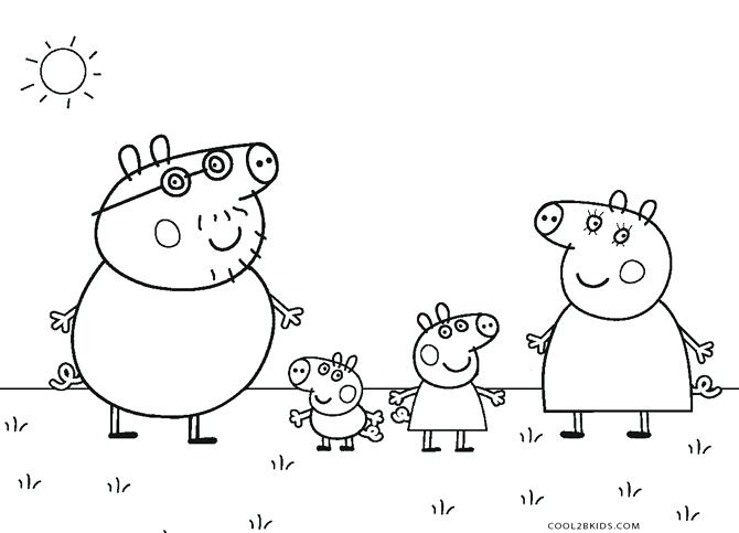 670x483 Peppa Pig Coloring Sheets