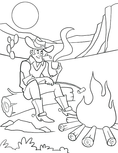 500x647 Cowboy Coloring Pages Printable 10