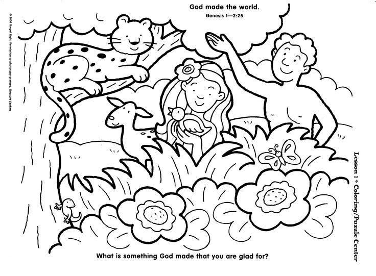 736x541 Creation Coloring Pages Printable Download