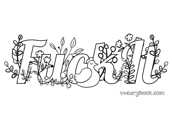 570x440 Free Swear Word Coloring Pages Printable Unique Swear Word