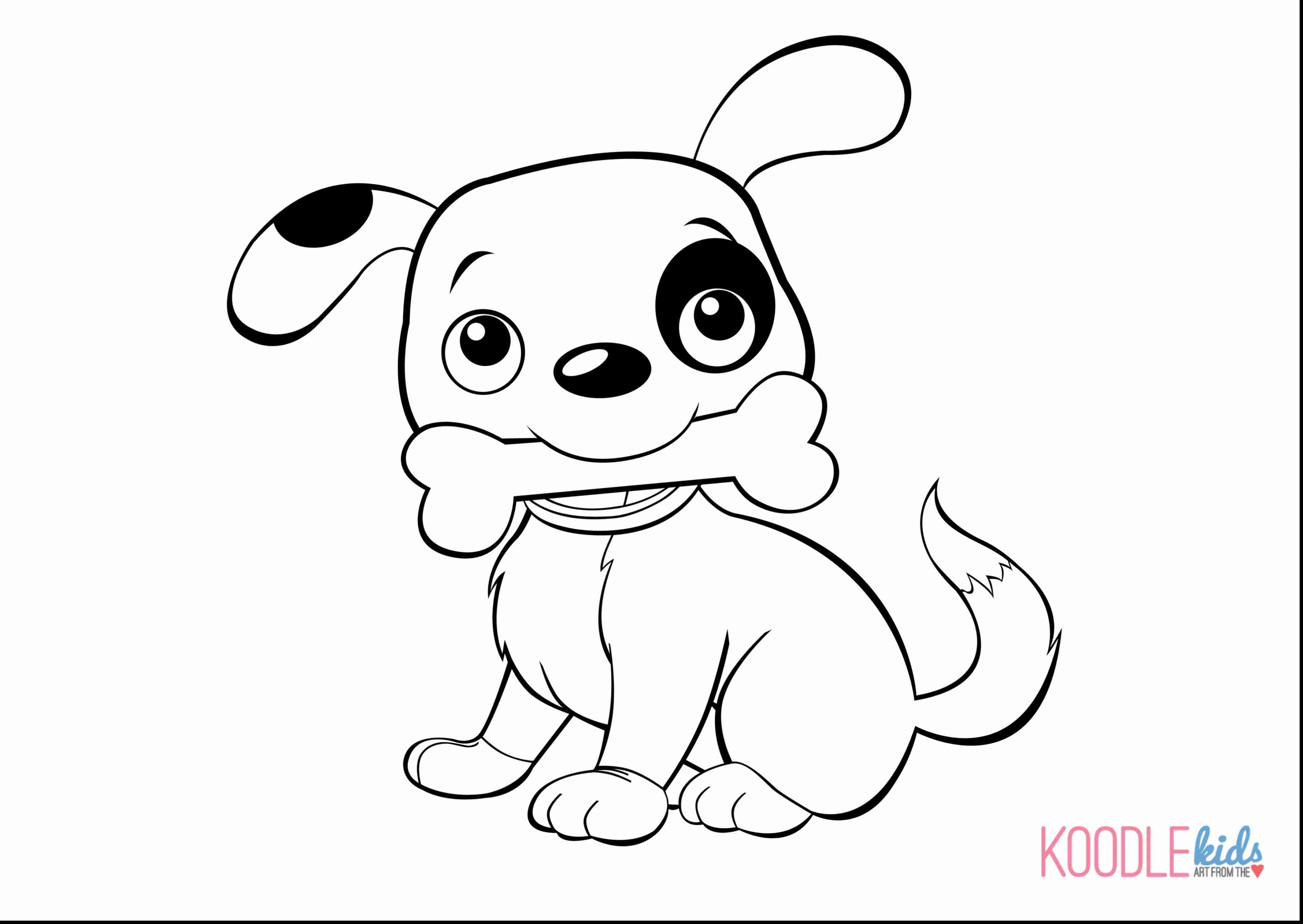 3861x2739 Cute Puppy Coloring Pages Printable Image Simple Pictures Olegratiy