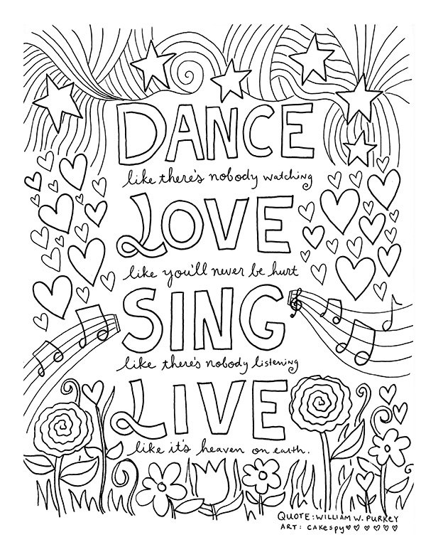 600x776 Get The Coloring Page Dance Love Sing Live Free Colouring Pages