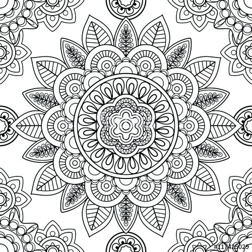 500x500 Pattern Coloring Pages Ethnic Seamless Pattern Coloring Pages