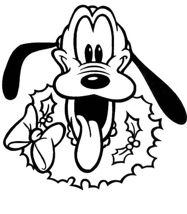 600x688 Disney Christmas Pluto Coloring Page Color Luna