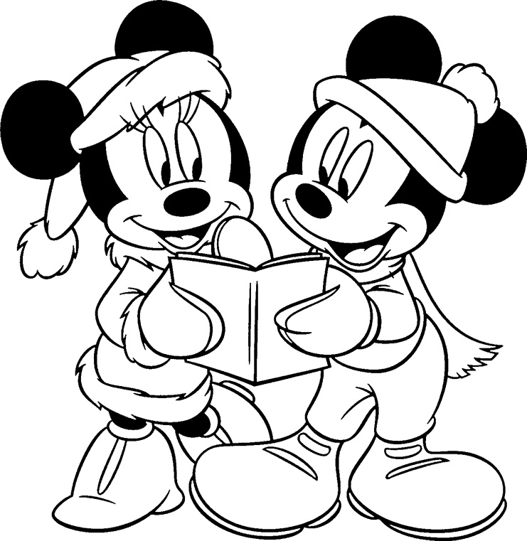 741x761 Free Mickey Mouse Christmas Coloring Pages Disney Christmas