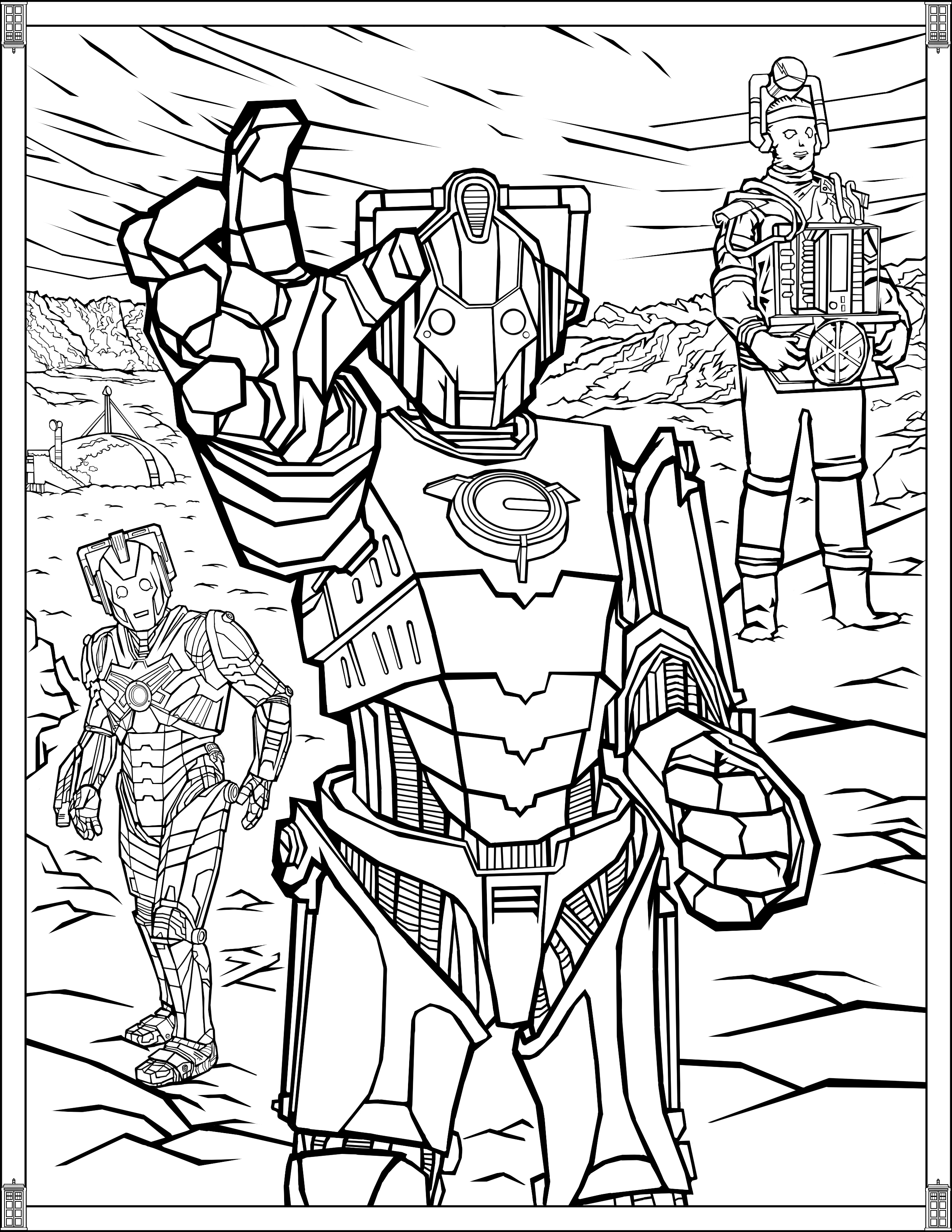 2550x3300 Doctor Who Wibbly Wobbly Timey Wimey Coloring Pages [Printables
