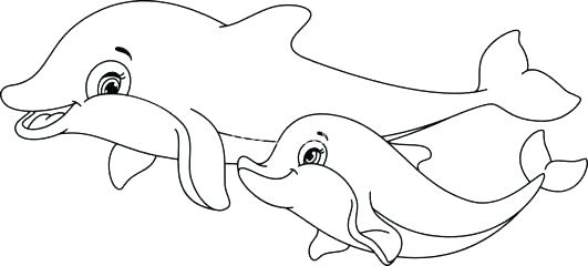 531x240 Dolphin Printable Coloring Pages Free Printable Dolphin Coloring