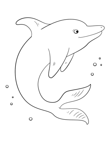 371x480 Coloring Page Dolphin Cute Dolphin Coloring Page Free Printable