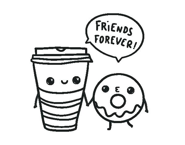 600x470 Donut Coloring Page Doughnut Coloring Page Coffee And Coloring