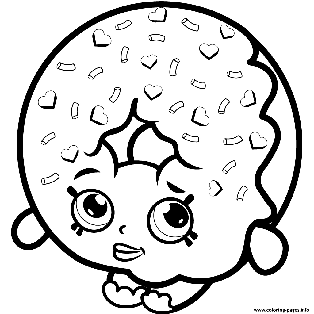 1024x1024 Shopkins Donut Coloring Page Printable