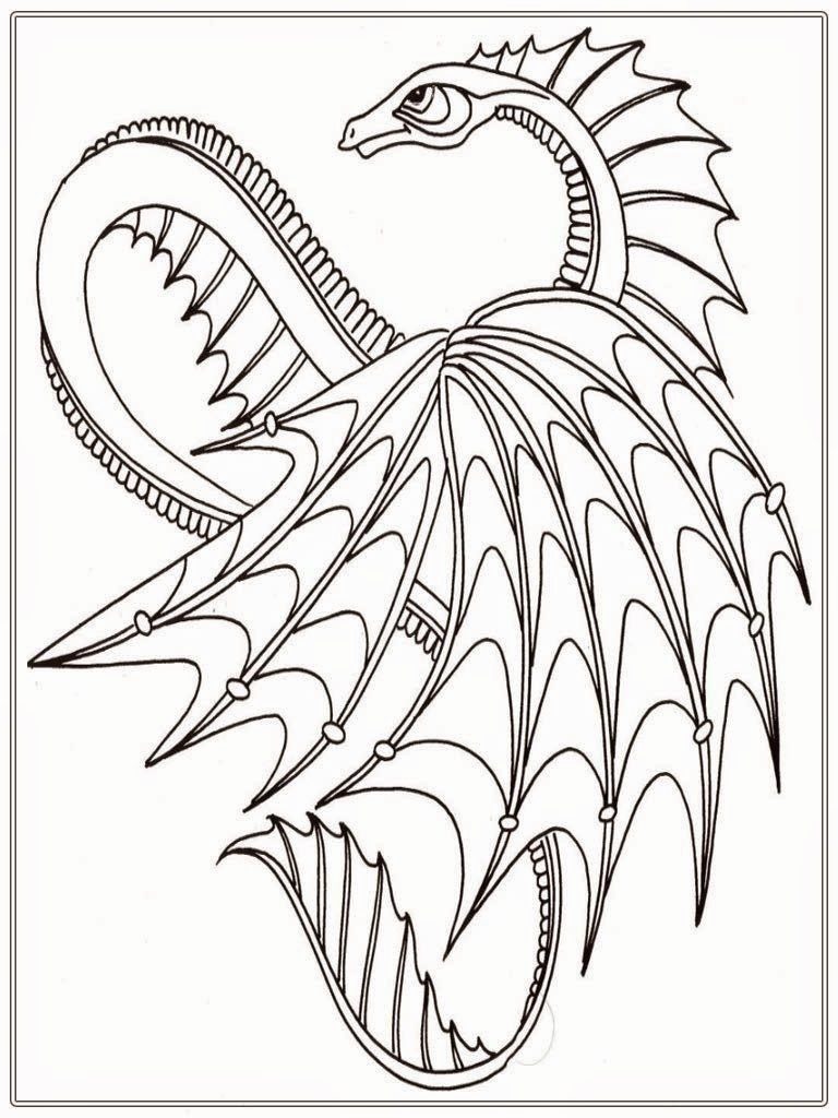 Printable Dragon Coloring Pages For Adults
