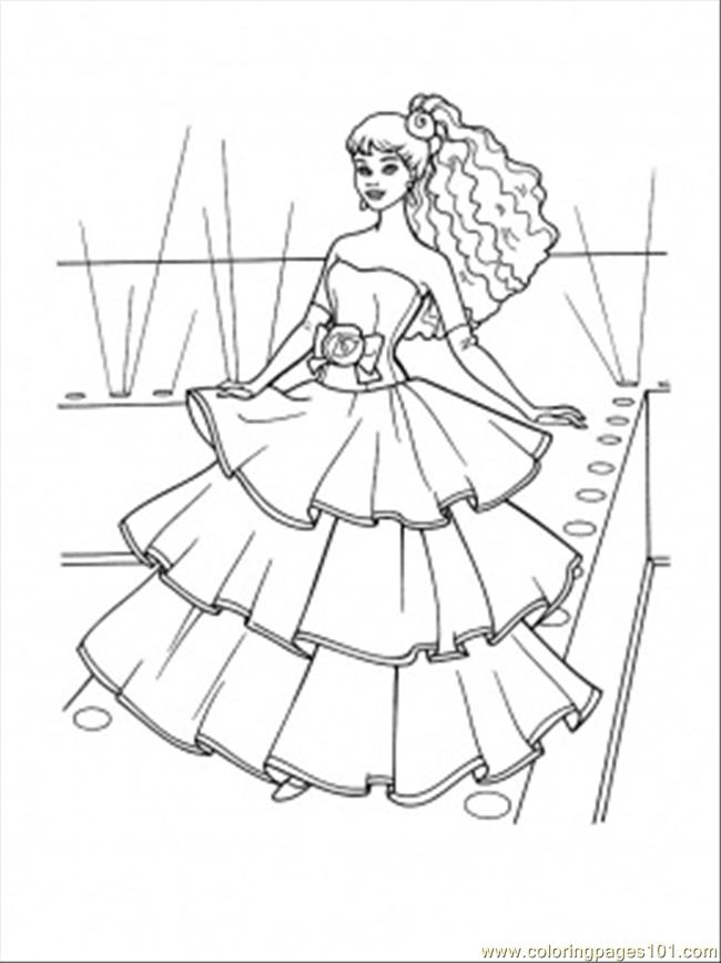 650x868 Flamenco Dress Coloring Page