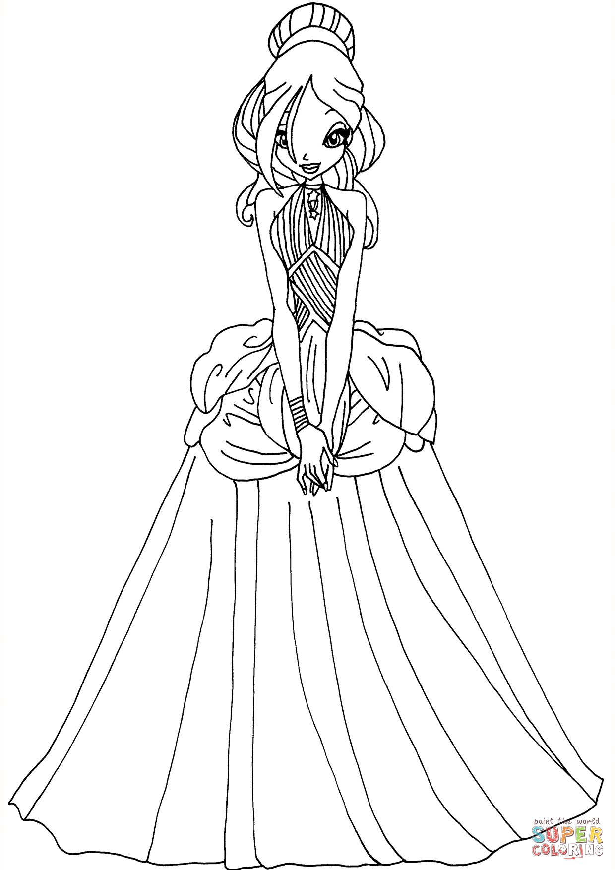 1240x1754 Beautiful Dress Coloring Page Free Printable Pages Inside