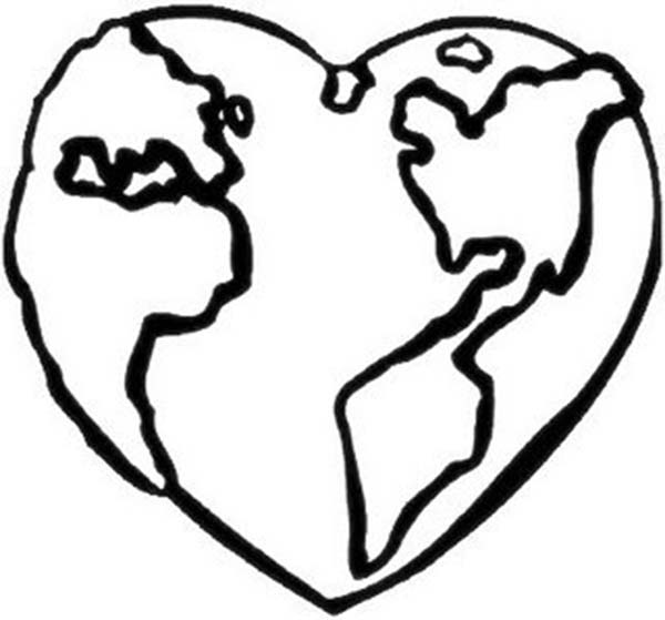 600x559 Earth Coloring Pages