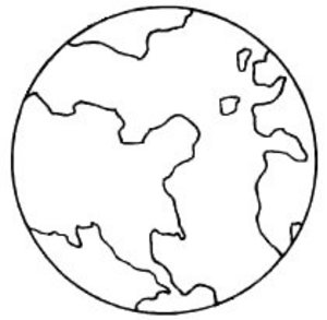 300x293 Globe Coloring Pages