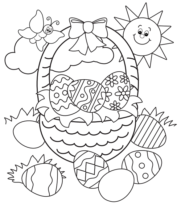 600x664 Free Easter Colouring Pages