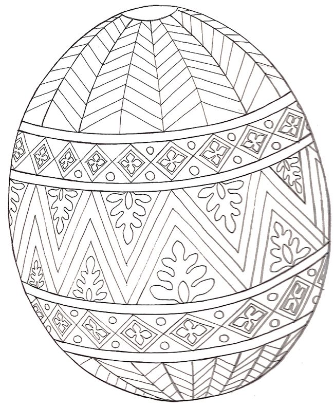 Printable Easter Egg Coloring Pages