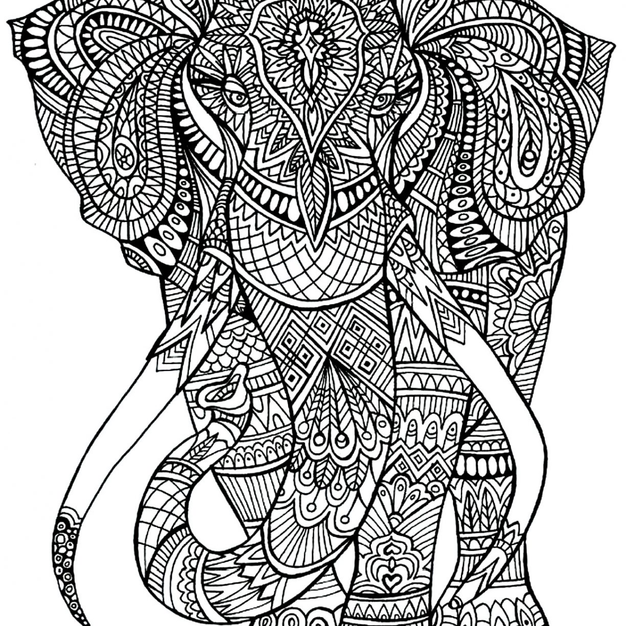 1224x1224 Wonderfulhant Coloring Pages Mandala For Adults Free Printable