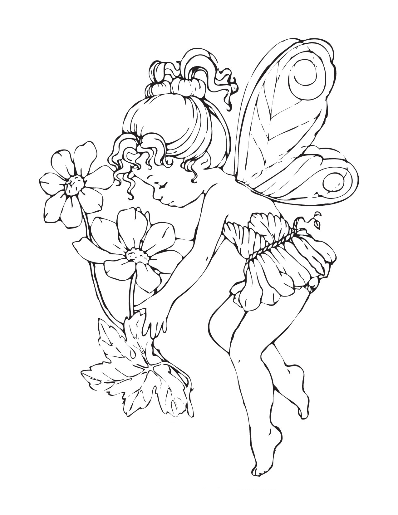 1275x1650 Evil Fairy Coloring Pages For Adults Printable
