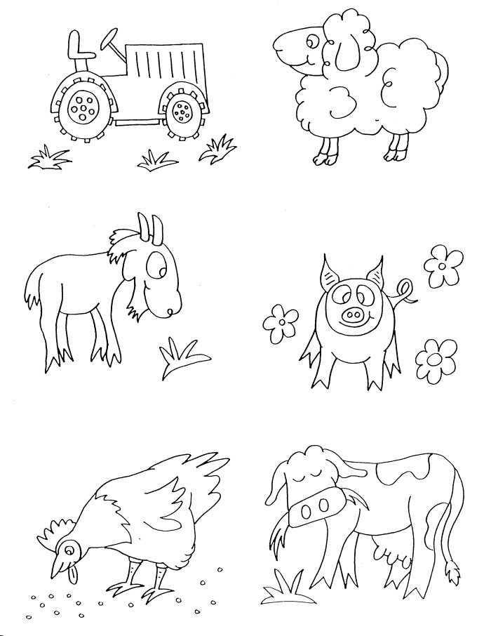 700x906 Farm Animals Coloring Pages Free Printable Grade 2