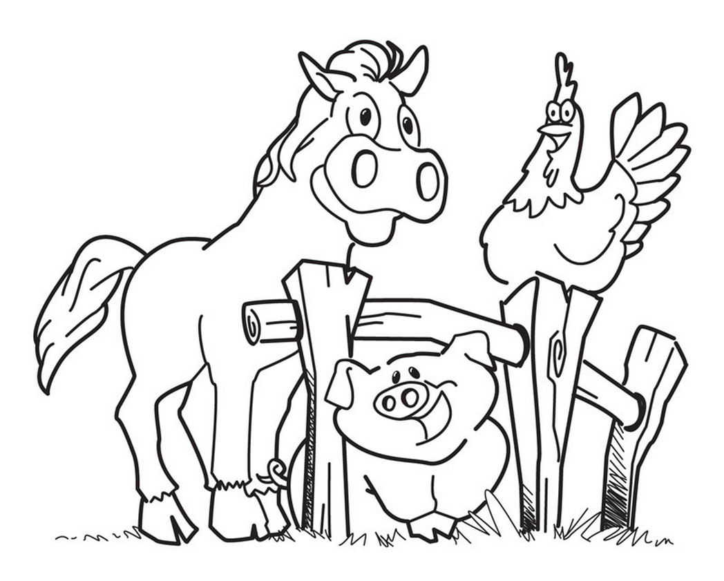 1048x841 Farm Animals Coloring Pages Free Printable 489200 And 10