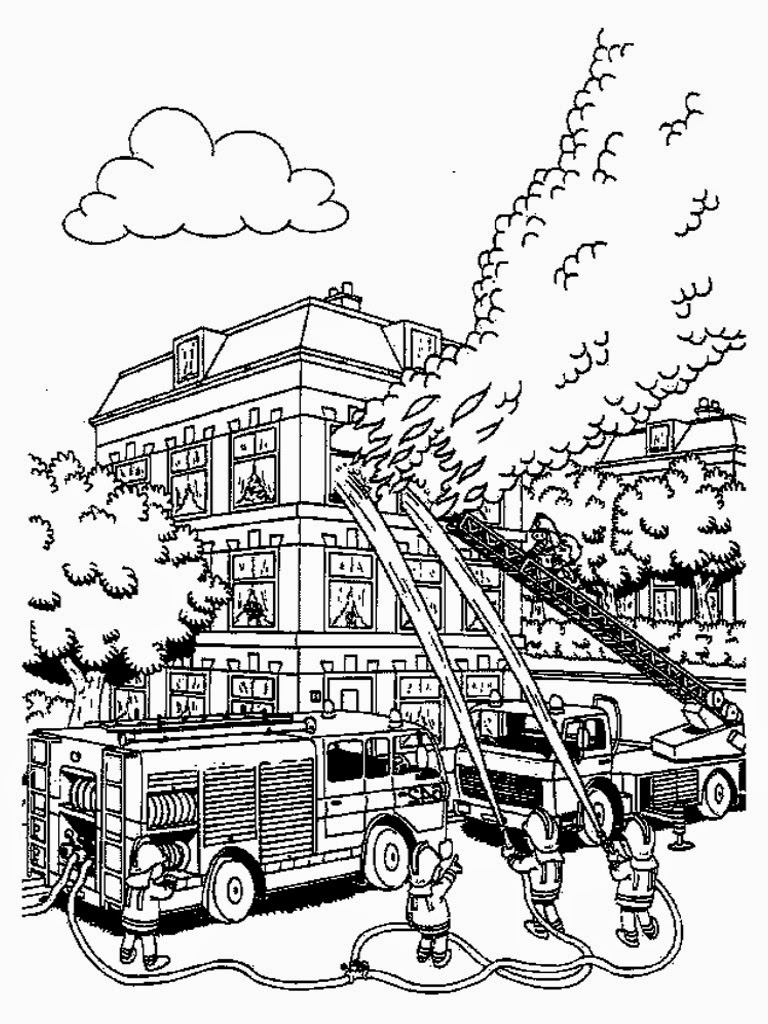 768x1024 Free Printable Fireman Coloring Pages Cool2bkids Black And White