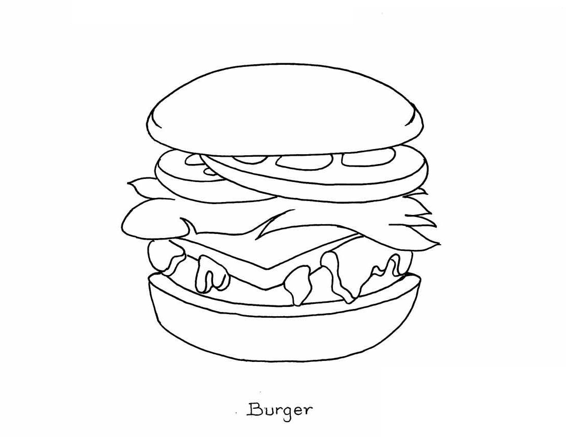 1100x850 Huge Gift Food Coloring Pages To Print Free Printable For Kids