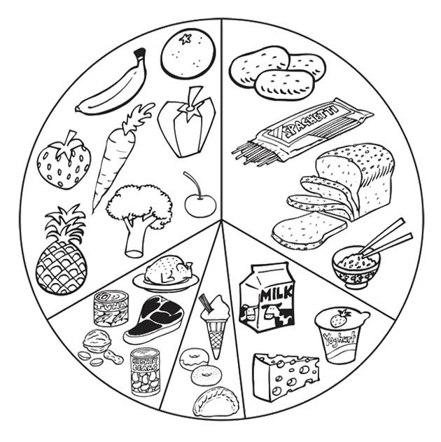 630x631 Printable Healthy Food Coloring Pages With List Food Coloring Page