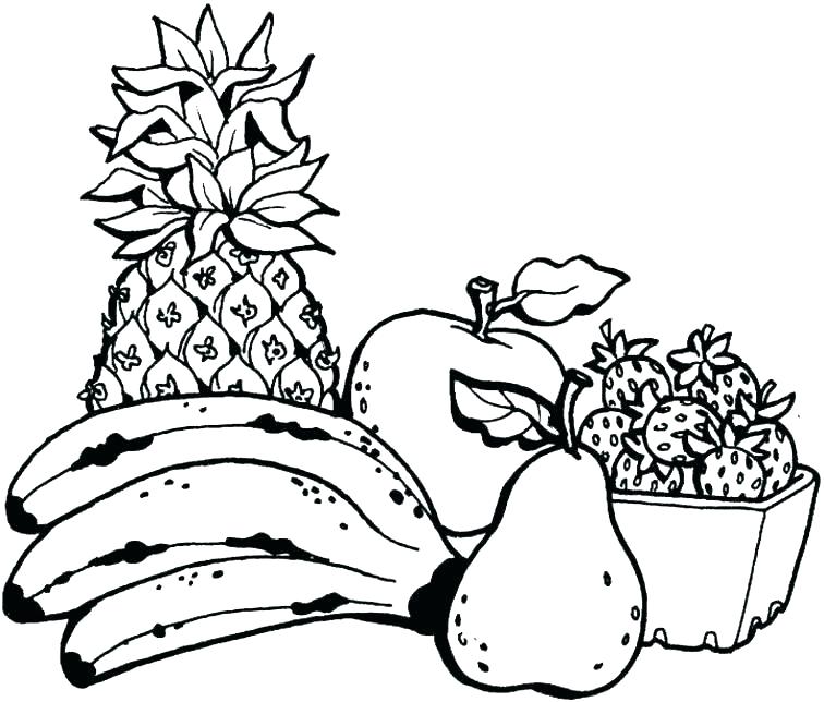 756x644 Fruits Coloring Pages Pdf A Is For Apple Coloring Page Apple