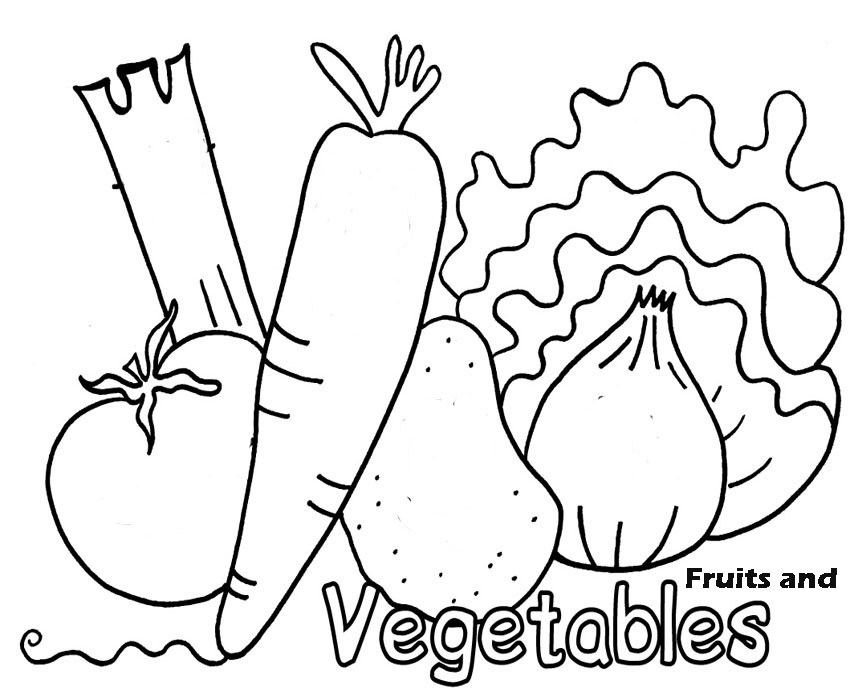850x700 Vegetables And Fruits Coloring Pages 1