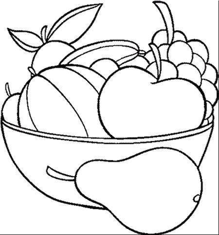 450x483 Coloring Pages Fruit And Vegetables