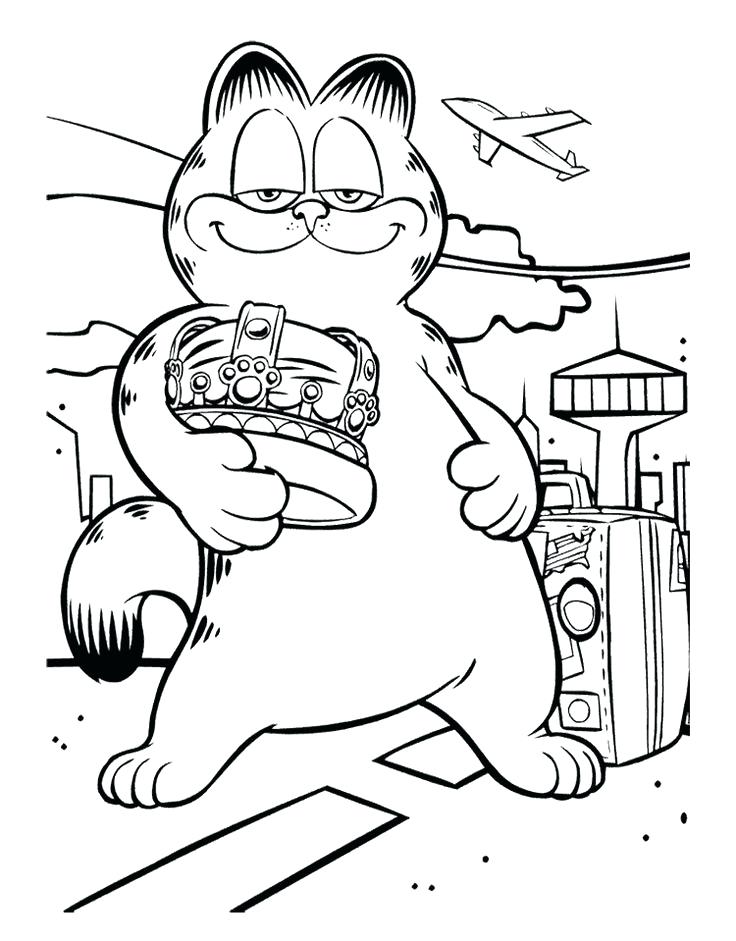 736x941 Garfield Coloring Book Also Coloring Pages Kids Printable 35