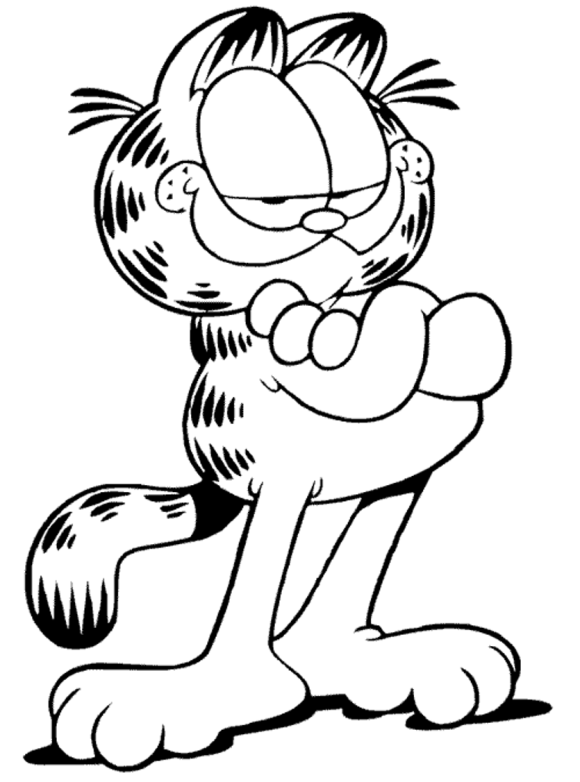 580x782 Printable Garfield Coloring Pages To Kids Cool2bkids Garfield