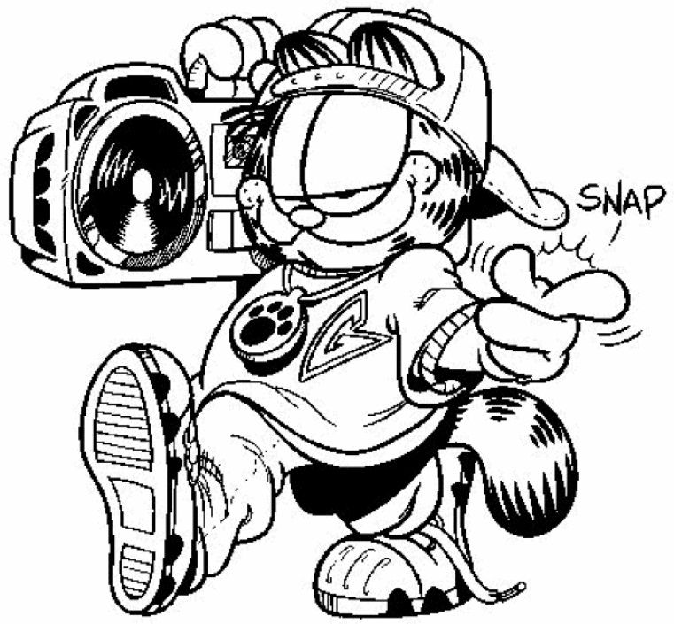 761x705 Free Printable Garfield Coloring Pages For Kids Hip Hop And Free
