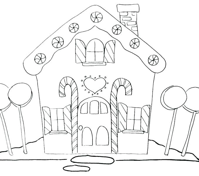 678x600 Free Gingerbread House Coloring Pages