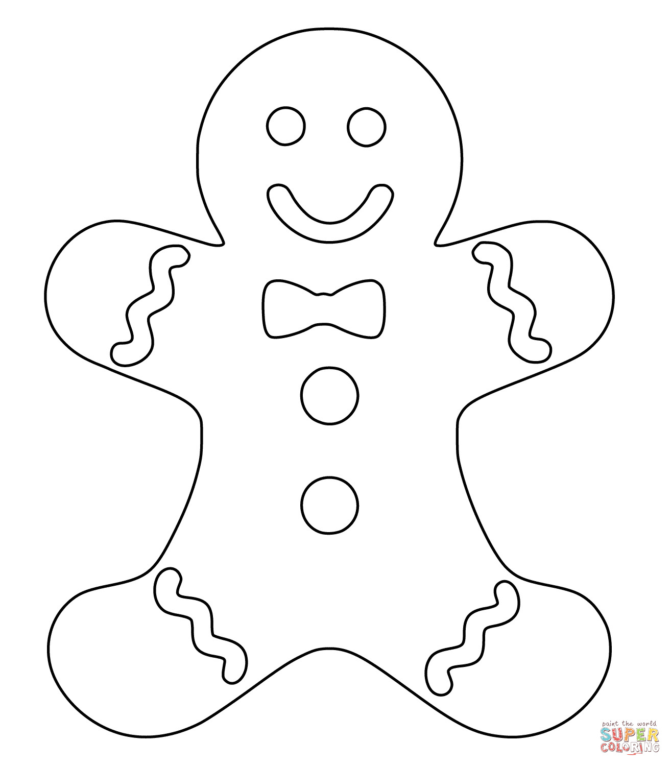 Printable Gingerbread Man Coloring Pages