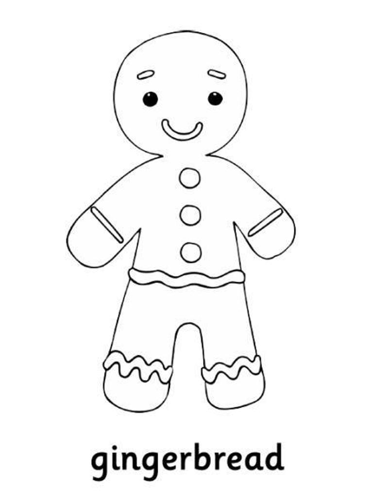 768x1017 Printable Gingerbread Man Coloring Pages For Kids