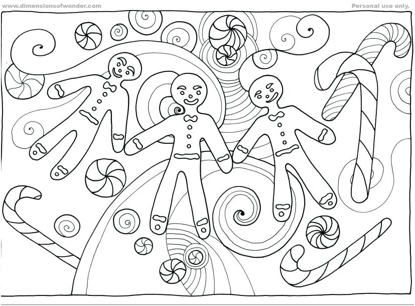 827x609 Gingerbread Man Coloring Pages Printable Yoschool.site