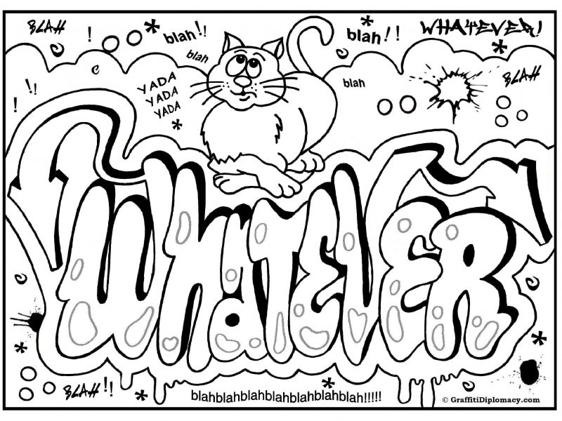 800x600 Simple Ideas Graffiti Coloring Pages Graffiti Coloring Page Free